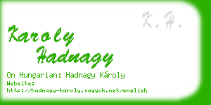 karoly hadnagy business card